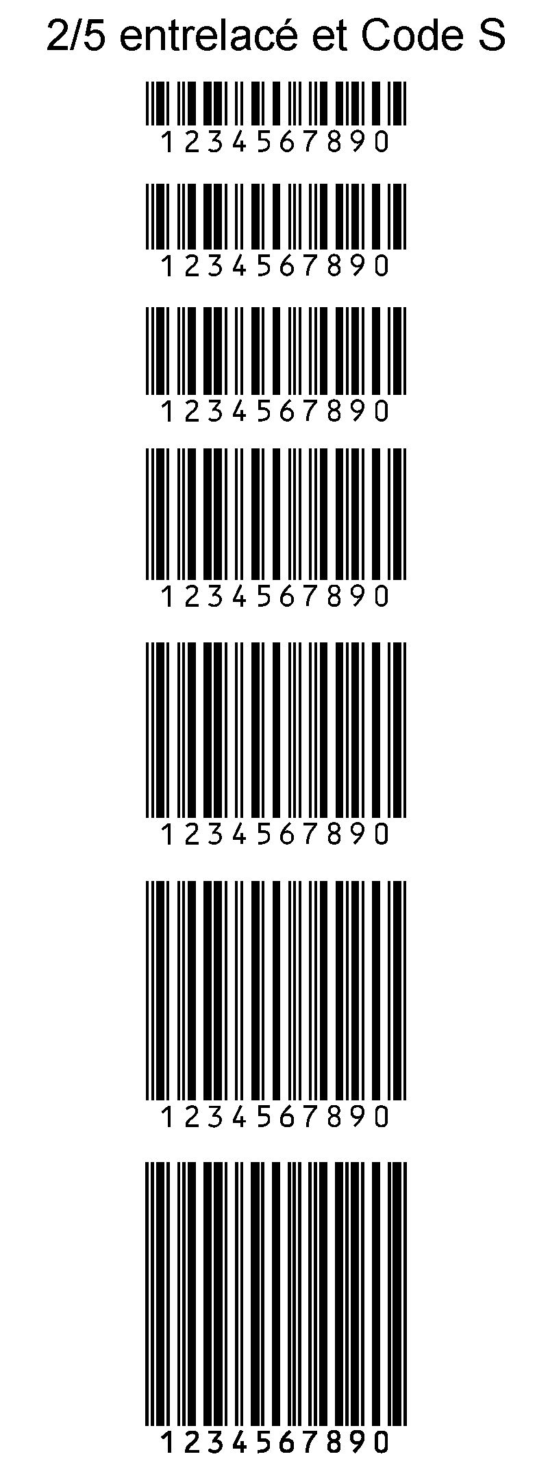 Heights Code 2/5 interleaved