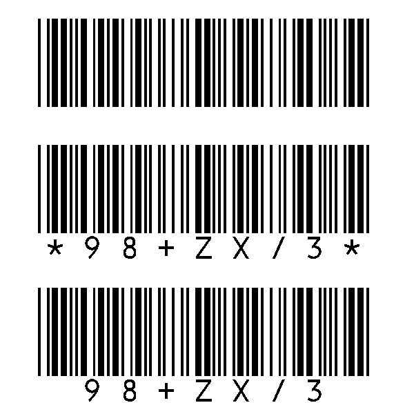 Légendes Code 128