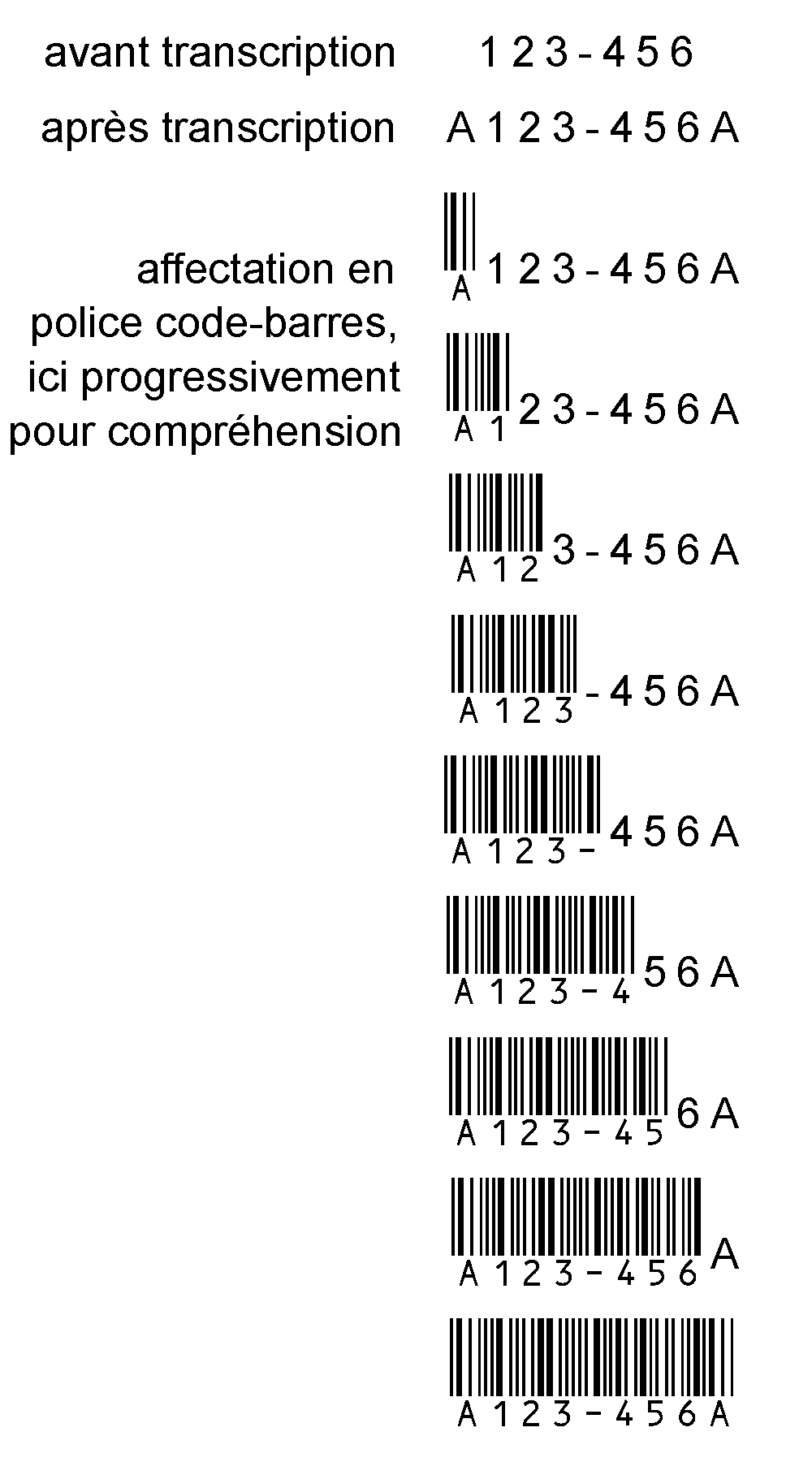 Transcription Codabar