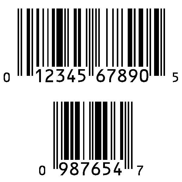Code-barres UPC-A et UPC-E