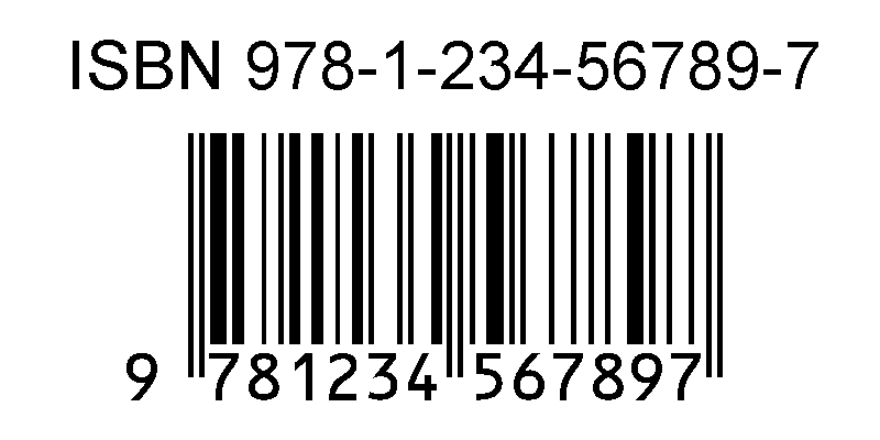 Code-barres ISBN Ean 13 avec légende
