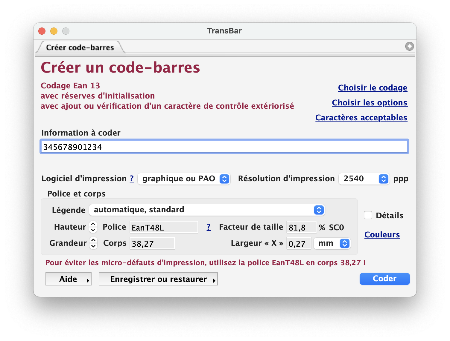 Calculateur de dimensionnement